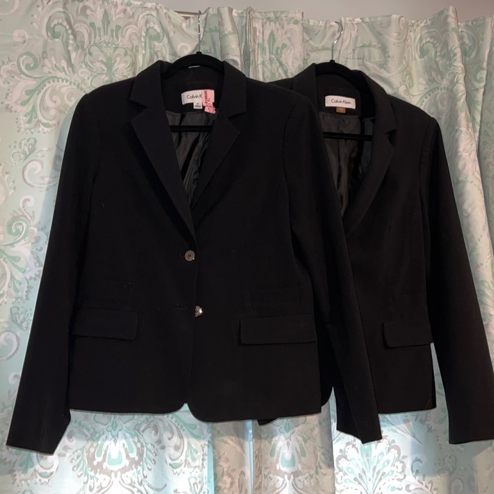 GUC SIZE 10 lot of 2 Calvin Klein Black Blazers
